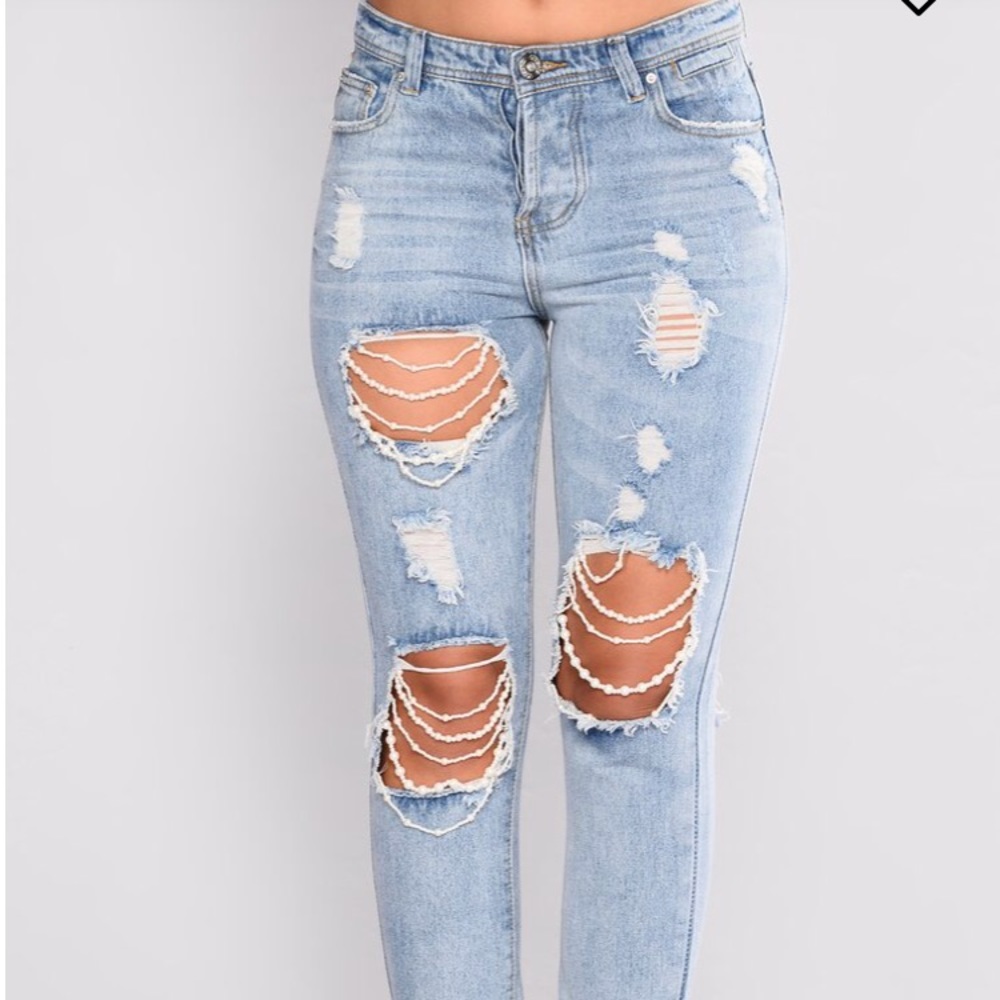 Fashion Nova pearl jeans